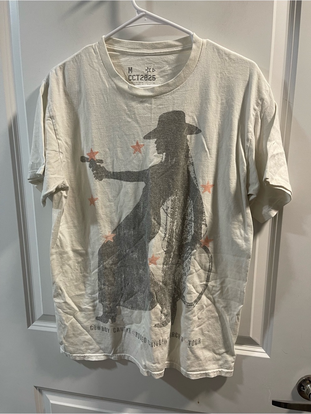 Beyonce Men’s Cream Graphic Cowboy Concert Tee